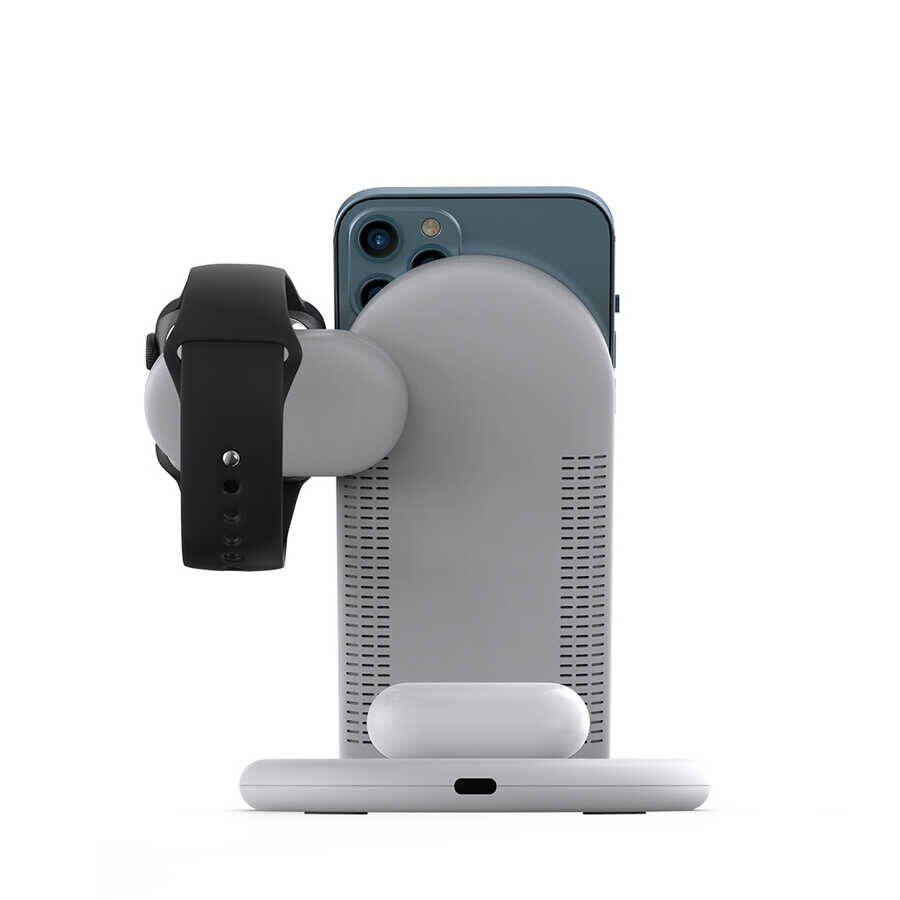 Wiwu Power Air 3 in 1 Kablosuz Şarj Standı - 8