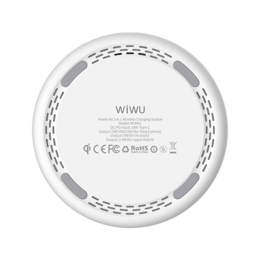 Wiwu Power Air 3 in 1 Kablosuz Şarj Standı - 9