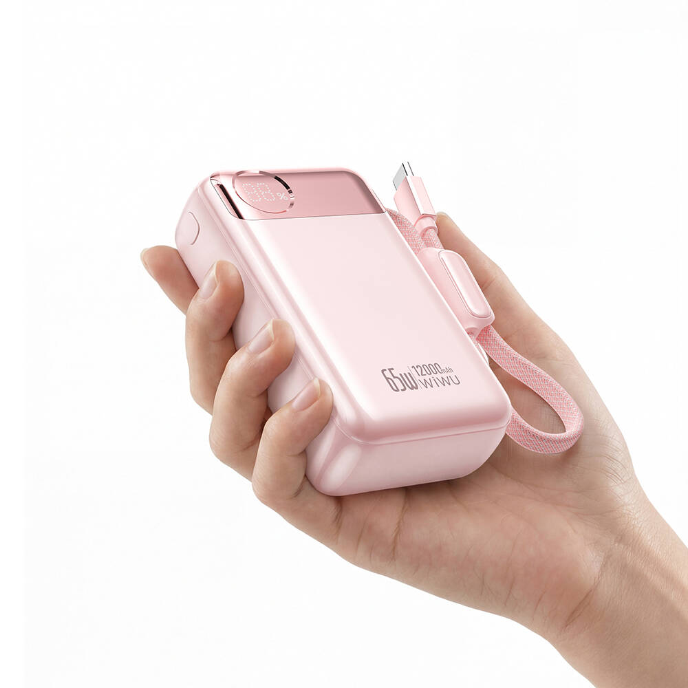 Wiwu T132 Power Plus Serisi Type-C Kablolu PD Powerbank 65W 12000mAh - 8