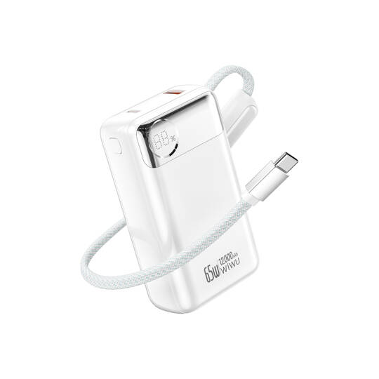 Wiwu T132 Power Plus Serisi Type-C Kablolu PD Powerbank 65W 12000mAh