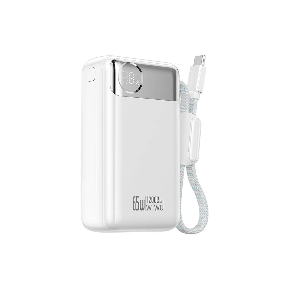 Wiwu T132 Power Plus Serisi Type-C Kablolu PD Powerbank 65W 12000mAh - 2