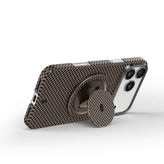 Wiwu Warriors Serisi Aramid Fiber 360 Derece Dönebilen Magnetik Ring Stand Telefon Tutucu - 4