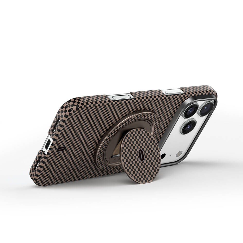 Wiwu Warriors Serisi Aramid Fiber 360 Derece Dönebilen Magnetik Ring Stand Telefon Tutucu - 6