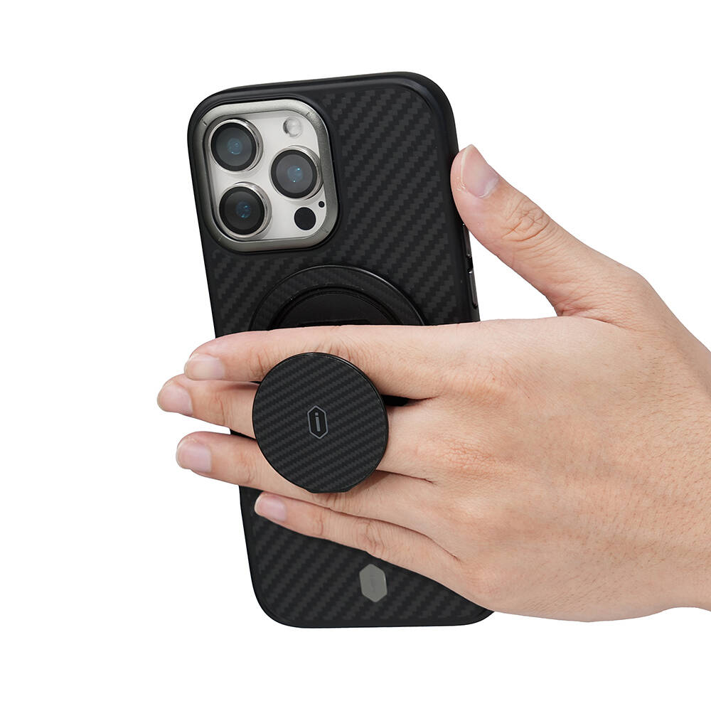 Wiwu Warriors Serisi Aramid Fiber 360 Derece Dönebilen Magnetik Ring Stand Telefon Tutucu - 10