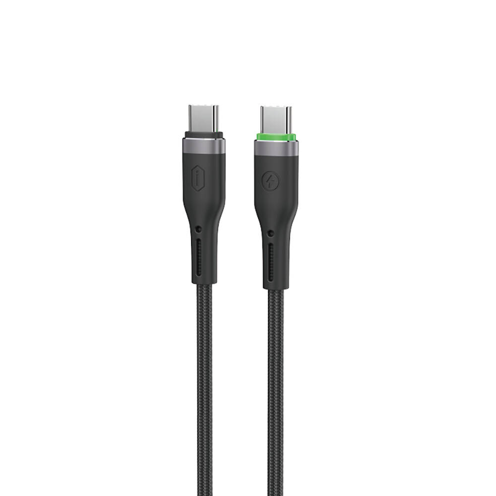 Wiwu Wi-C069 Orginlink Serisi LED Göstergeli Type-C to Type-C Hızlı Şarj Özellikli PD Data ve Şarj Kablosu 60W 1M - 3