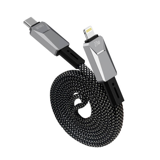 Wiwu Wi-C077 Cyberlink Serisi Type-C to Lightning Hızlı Şarj Özellikli Data ve Şarj Kablosu 27W 1M - 4