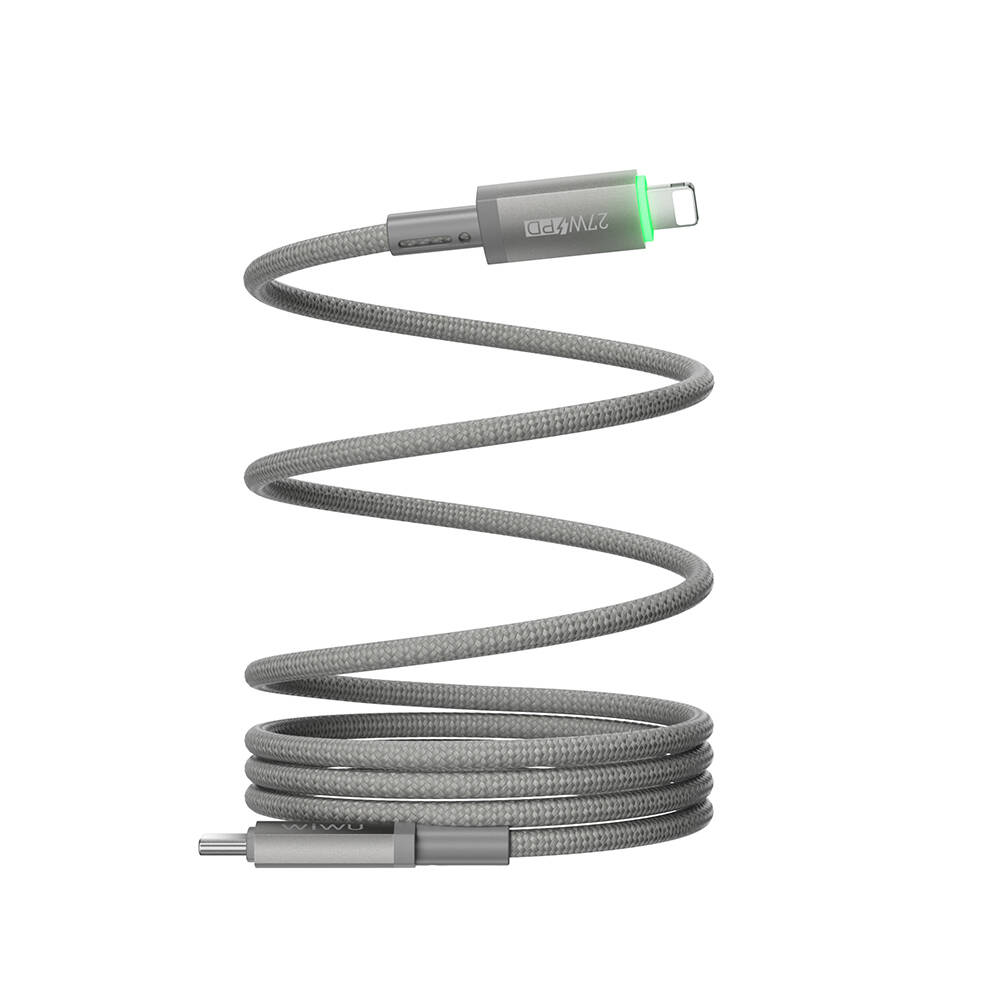 Wiwu Wi-C083 Maglink Serisi Işıklı Magnetik Type-C to Lightning PD Hızlı Şarj Özellikli Data ve Şarj Kablosu 27W 1M - 4