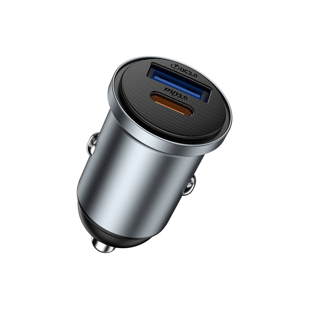 Wiwu Wi-CC030 Nano Lite Serisi Type-C + USB-A Hızlı Şarj Özellikli Akım Korumalı Araç Şarj Aleti PD ve QC3.0 35W - 3