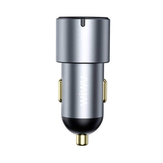 Wiwu Wi-CC032 Nano Pro Serisi Dual Type-C + USB-A Hızlı Şarj Özellikli Akım Korumalı Araç Şarj Aleti PD VE QC3.0 60W - 6