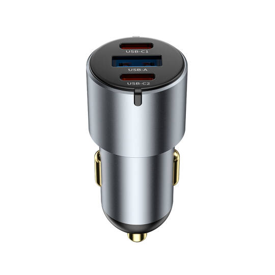 Wiwu Wi-CC032 Nano Pro Serisi Dual Type-C + USB-A Hızlı Şarj Özellikli Akım Korumalı Araç Şarj Aleti PD VE QC3.0 60W - 8