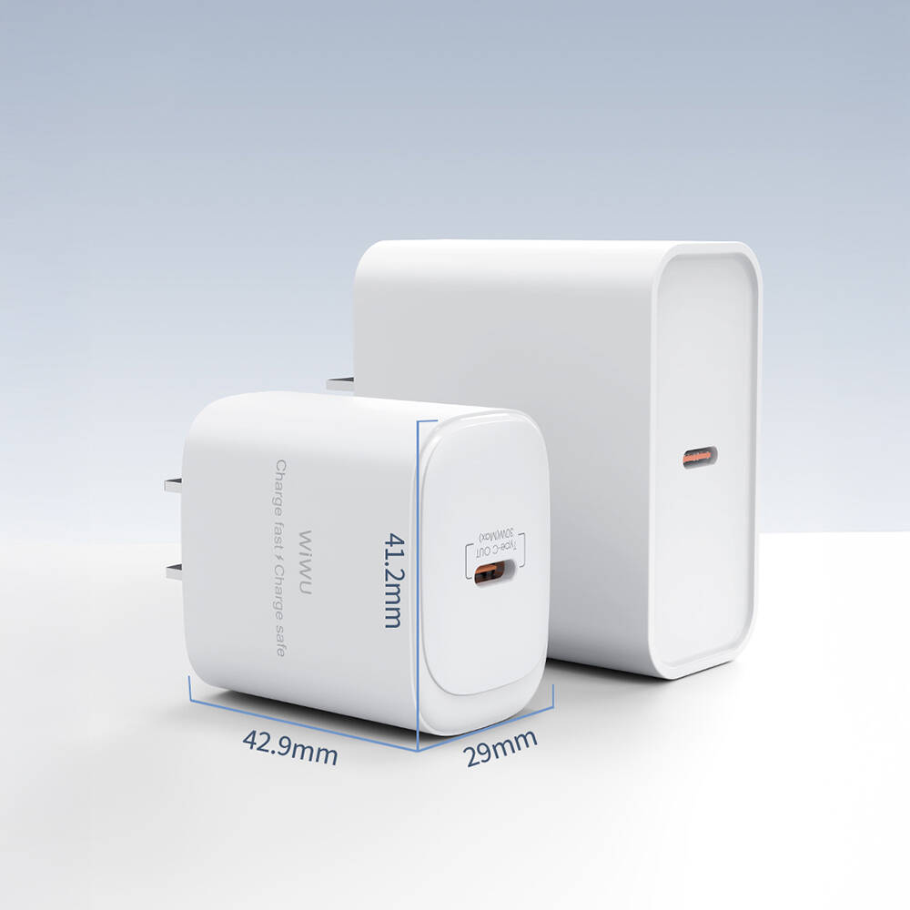 Wiwu Wi-G008 Essen Serisi GaN Tech PD Hızlı Şarj Başlığı Type-C to Type-C PD 30W Kablolu Şarj Seti - 4