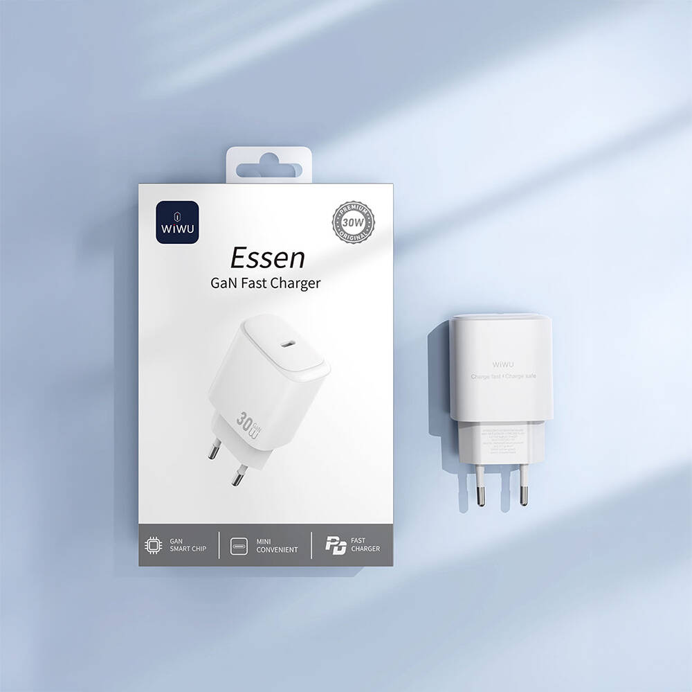 Wiwu Wi-G008 Essen Serisi GaN Tech PD Hızlı Şarj Özellikli Şarj Başlığı 30W - 10