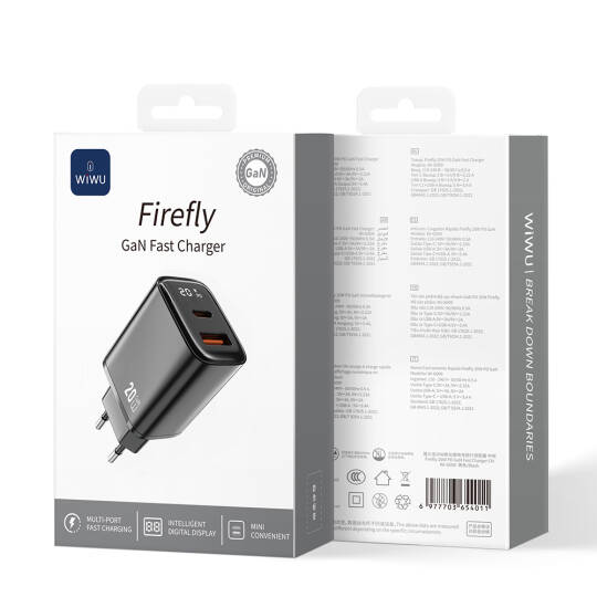 Wiwu Wi-G009 Firefly Serisi GaN Tech PD Hızlı Şarj Özellikli Şarj Başlığı 20W - 5