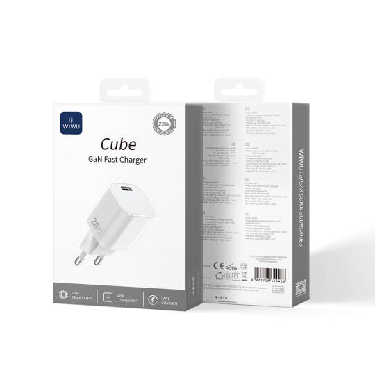 Wiwu Wi-G014 Cube Serisi GaN Tech PD Hızlı Şarj Özellikli Mini Şarj Başlığı 20W - 4