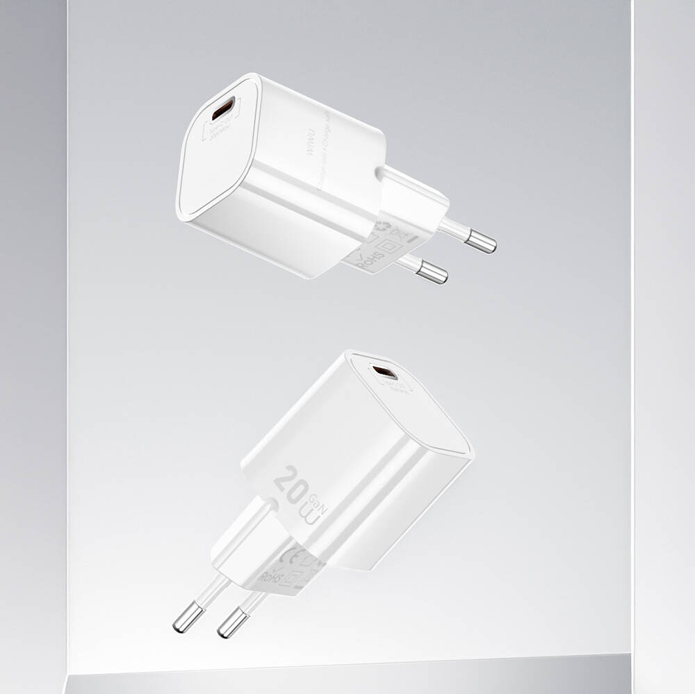 Wiwu Wi-G014 Cube Serisi GaN Tech PD Hızlı Şarj Özellikli Mini Şarj Başlığı 20W - 5