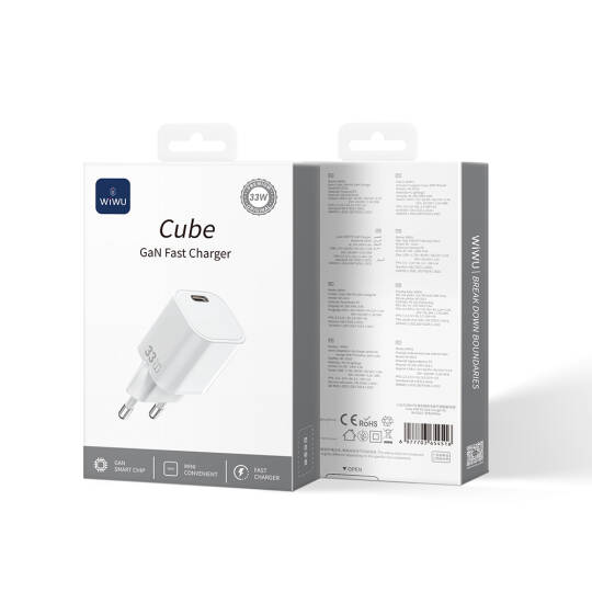 Wiwu Wi-G015 Cube Serisi GaN Tech PD Hızlı Şarj Özellikli Mini Şarj Başlığı 33W - 4