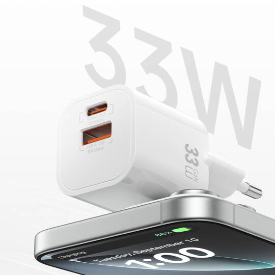 Wiwu Wi-G017 Cube Serisi Type-C PD & USB-A GaN Tech PD Hızlı Şarj Özellikli Mini Şarj Başlığı 33W - 6