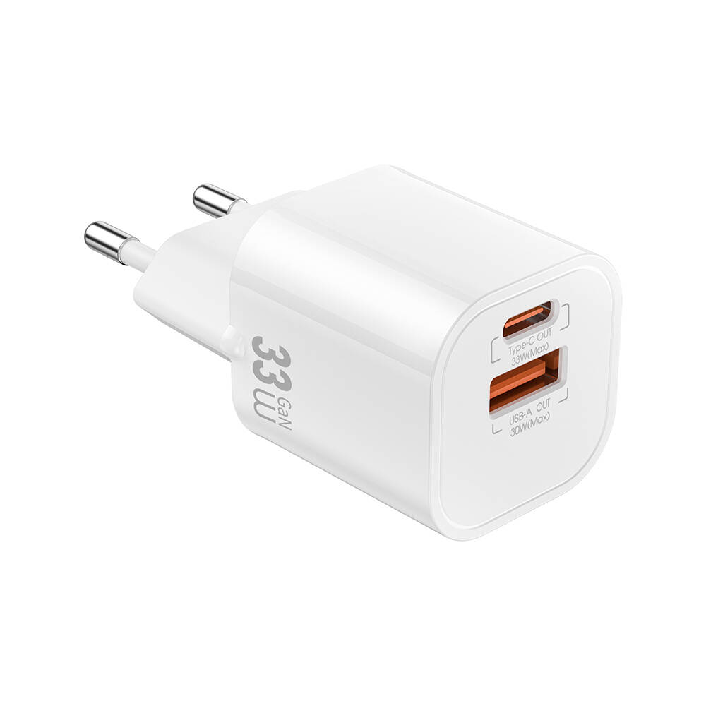 Wiwu Wi-G017 Cube Serisi Type-C PD & USB-A GaN Tech PD Hızlı Şarj Özellikli Mini Şarj Başlığı 33W - 11