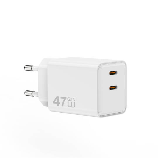 Wiwu Wi-G025 Cube Serisi Dual Type-C PD GaN Teknolojili Hızlı Şarj Başlığı 47W - 3