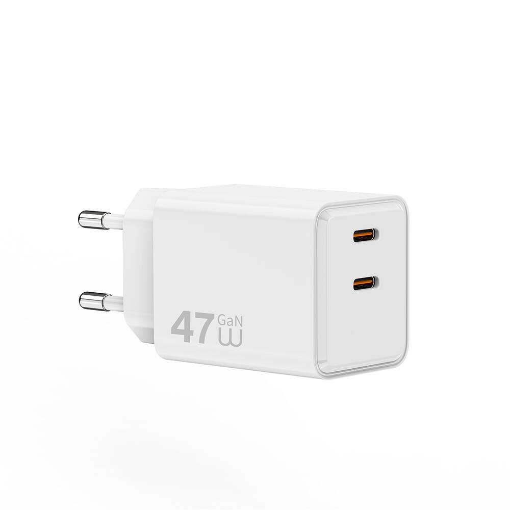 Wiwu Wi-G025 Cube Serisi Dual Type-C PD GaN Teknolojili Hızlı Şarj Başlığı 47W - 3