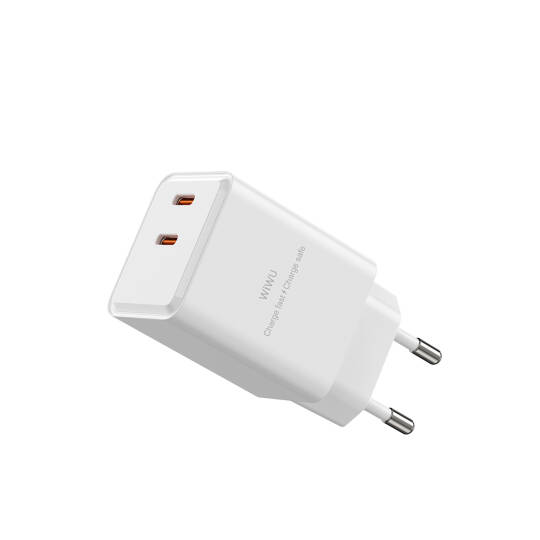 Wiwu Wi-G025 Cube Serisi Dual Type-C PD GaN Teknolojili Hızlı Şarj Başlığı 47W - 4
