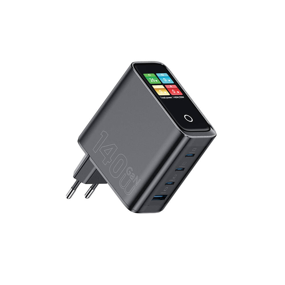Wiwu Wi-G028 Voyager Serisi GaN Teknolojili PDQC TFT Göstergeli Hızlı Şarj Başlığı 140W - 4