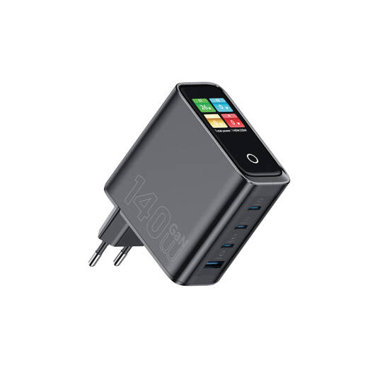 Wiwu Wi-G028 Voyager Serisi GaN Teknolojili PDQC TFT Göstergeli Hızlı Şarj Başlığı 140W