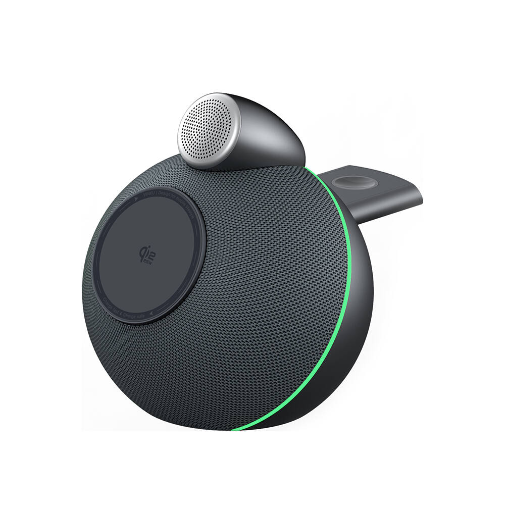 Wiwu Wi-G042 Qi2 Şarj Teknolojili Bluetooth Speaker Hoparlör Özellikli 25W Kablosuz Şarj Standı - 1