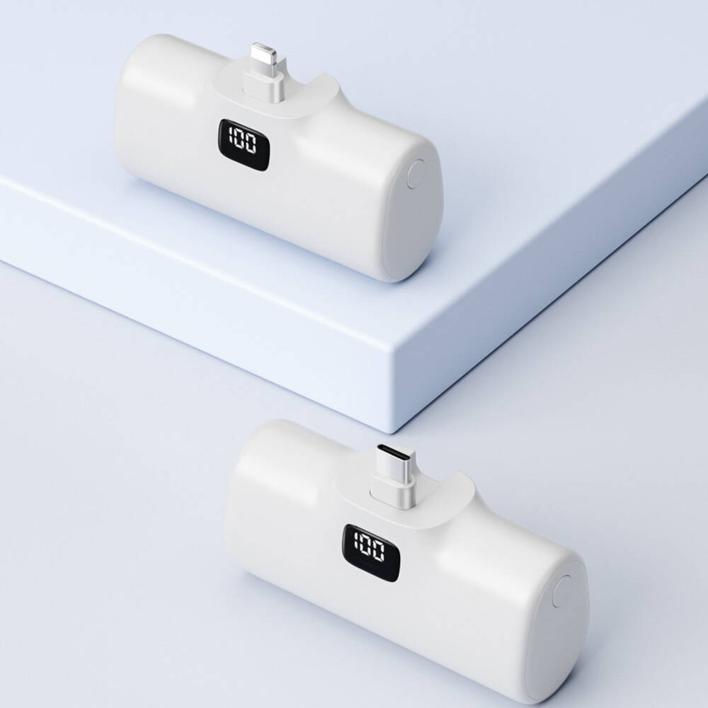 Wiwu Wi-P017 Capsule Serisi 2in1 Mini Taşınabilir Standlı Lightning Powerbank 5000mAh - 8