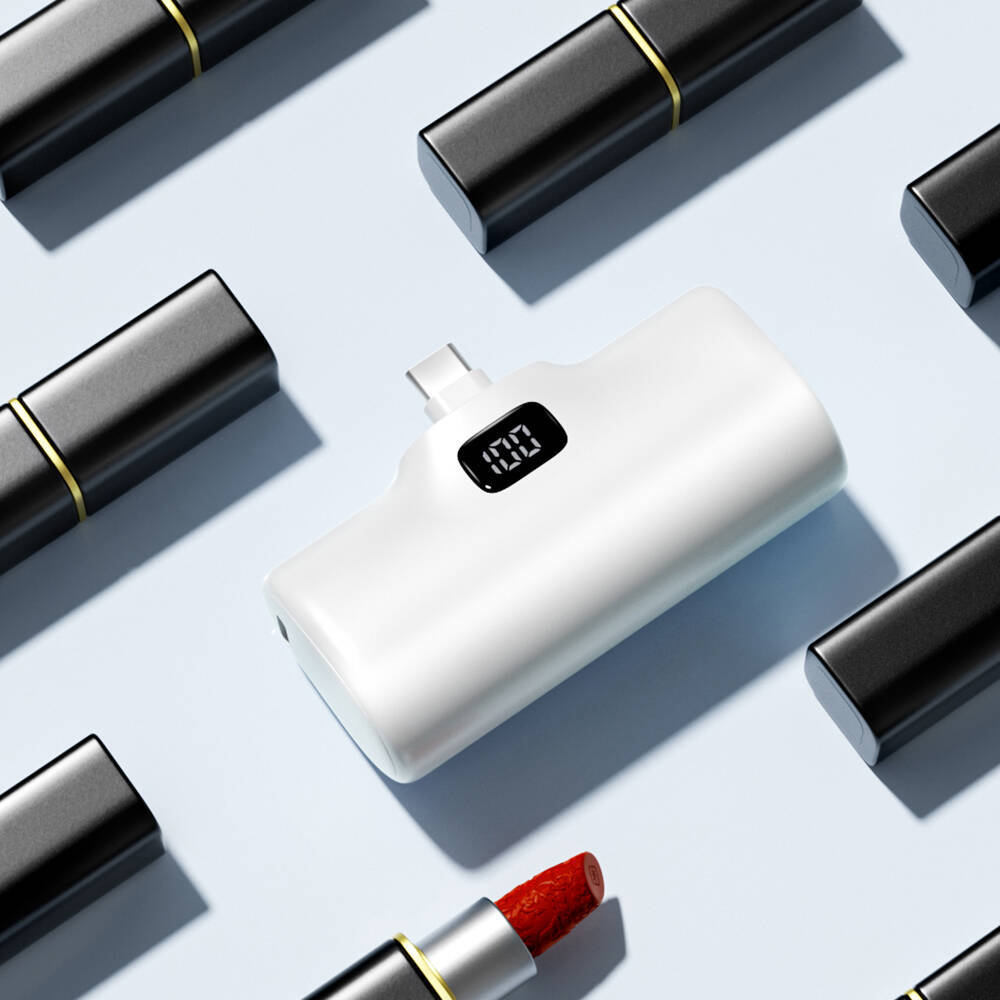 Wiwu Wi-P017 Capsule Serisi 2in1 Mini Taşınabilir Standlı Lightning Powerbank 5000mAh - 11