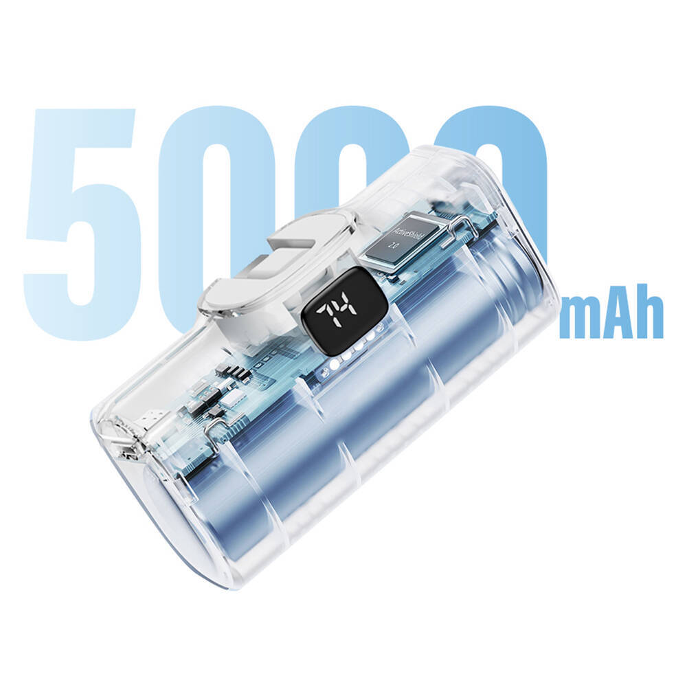 Wiwu Wi-P017 Capsule Serisi 2in1 Mini Taşınabilir Standlı Lightning Powerbank 5000mAh - 13