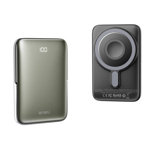 Wiwu Wi-P018 Elite Serisi Led Ekranlı M-safe Powerbank Wireless 15W 10000mAh - 6