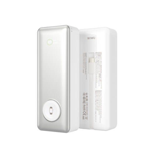 Wiwu Wi-P023 Elite Serisi Dijital LED Göstergeli Akıllı Saat Kablosuz Şarj Özellikli Taşınabilir Powerbank 20000mAh 145W - 5