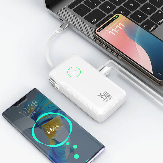 Wiwu Wi-P049 Noble Serisi Type-C Kablolu Dijital LED Göstergeli Powerbank PD 35W 10000mAh - 6