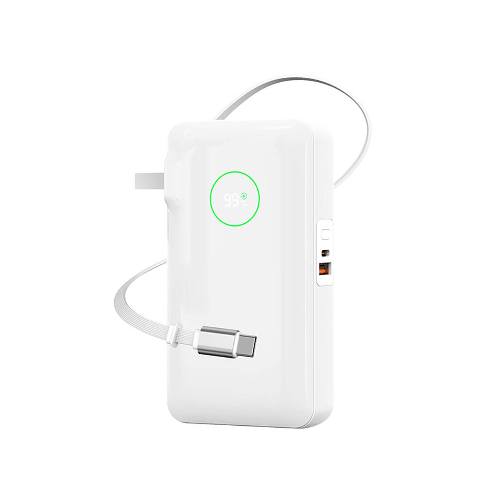 Wiwu Wi-P049 Noble Serisi Type-C Kablolu Dijital LED Göstergeli Powerbank PD 35W 10000mAh - 1