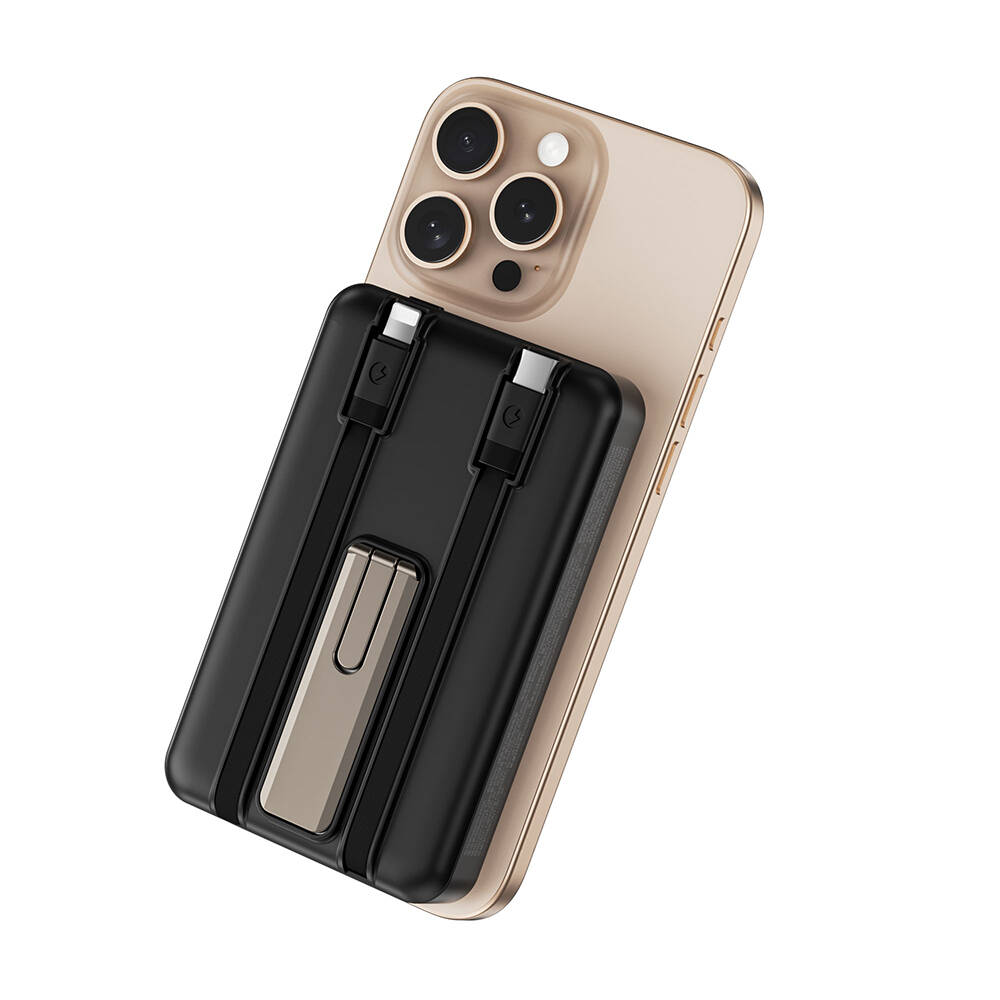 Wiwu Wi-P056 Taşınabilir Wireless Şarj ve PD Hızlı Şarj Özellikli Powerbank 15W 10000mAh - 11