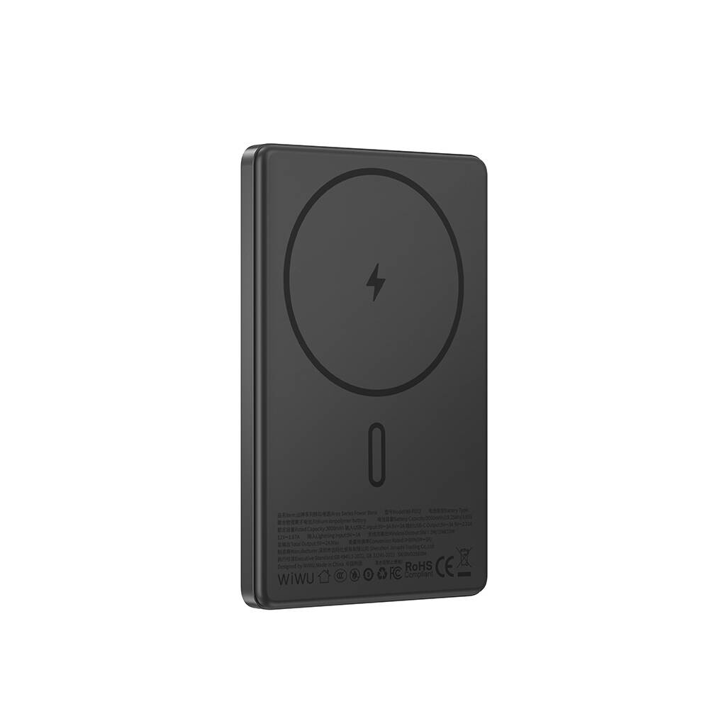 Wiwu Wi-P072 PD 20W M-safe Şarj Özellikli Ultra İnce Aramid Fiber Powerbank 15W 5000mAh - 3