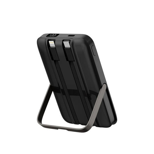 Wiwu Wi-P077 Pionner Serisi Taşınabilir Wireless Şarj ve PD 20W Hızlı Şarj Özellikli Standlı Powerbank 15W 10000mAh - 10