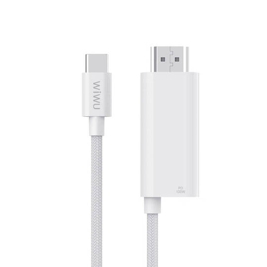 Wiwu Wi-PS001 Type-C to HDMI (4K60Hz) PD Şarj ve Projeksiyon Kablosu 1.8M