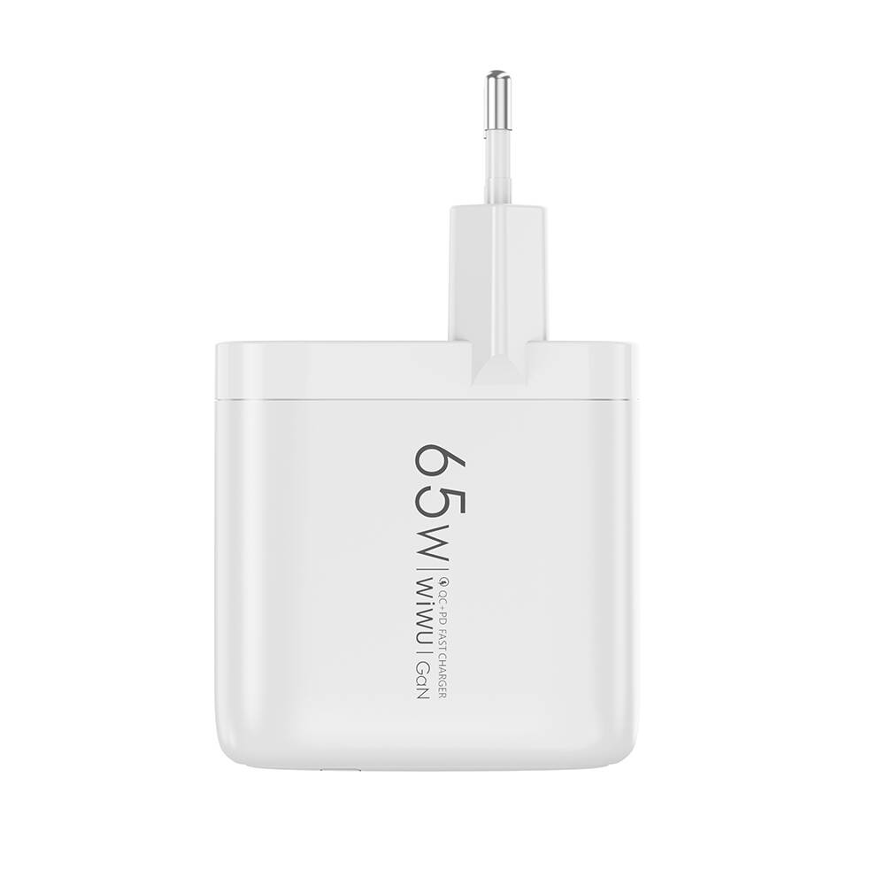 Wiwu Wi-U024 EU Serisi Dual Type-C PD & USB-A GaN Teknolojili Hızlı Şarj Başlığı 65W - 2