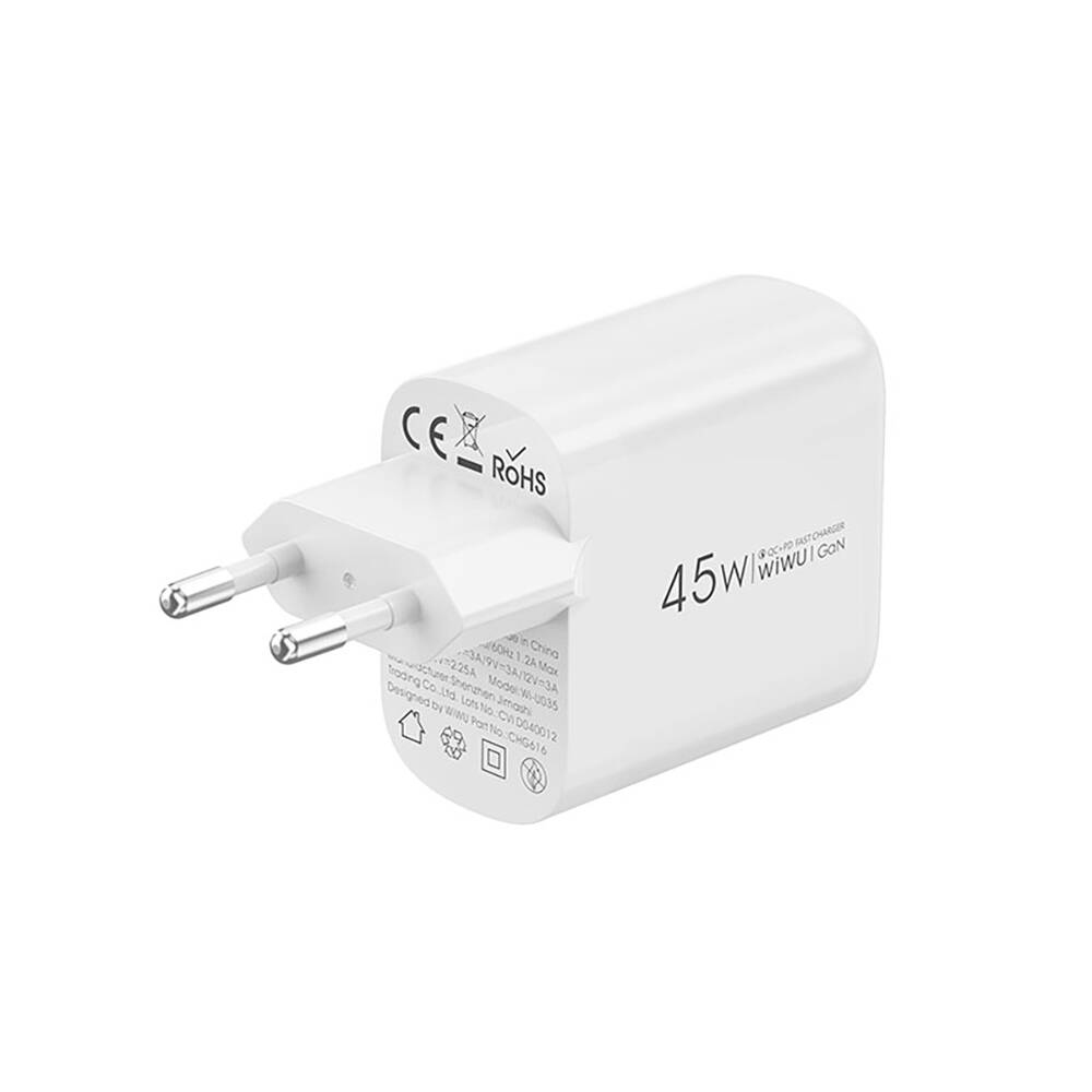 Wiwu Wi-U035 GaN Tech PD Hızlı Şarj Özellikli QC 3.0 Şarj Başlığı 45W - 3
