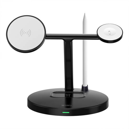 Wiwu Wi-W032 4 in 1 Magnetik Hızlı Şarj Özellikli Kablosuz Şarj Standı 15W - 3