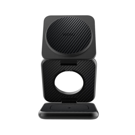 Wiwu Wi-W035 3 in 1 Magnetik Hızlı Şarj Özellikli Aramid Fiber Kablosuz Şarj Standı 15W
