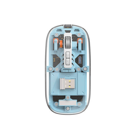 Wiwu WM105 Crystal RGB Led Işıklandırmalı Şeffaf Tasarım Mouse - 5