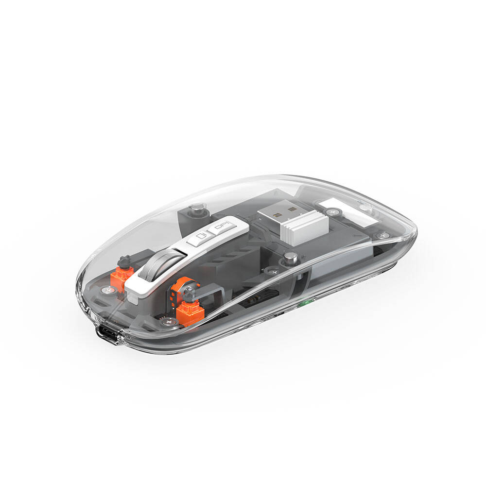 Wiwu WM105 Crystal RGB Led Işıklandırmalı Şeffaf Tasarım Mouse - 7