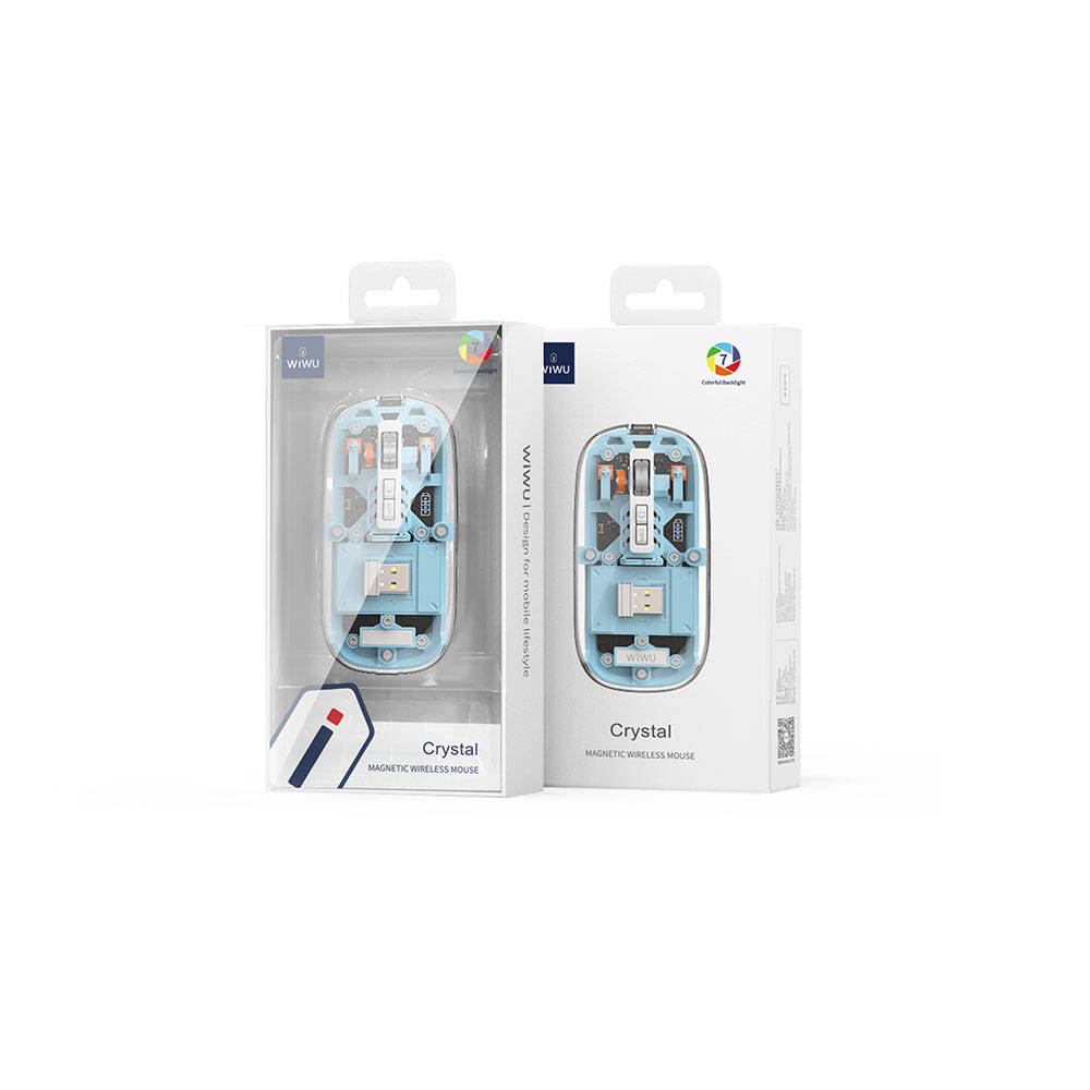 Wiwu WM105 Crystal RGB Led Işıklandırmalı Şeffaf Tasarım Mouse - 8
