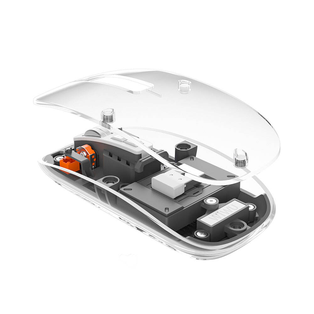 Wiwu WM105 Crystal RGB Led Işıklandırmalı Şeffaf Tasarım Mouse - 2