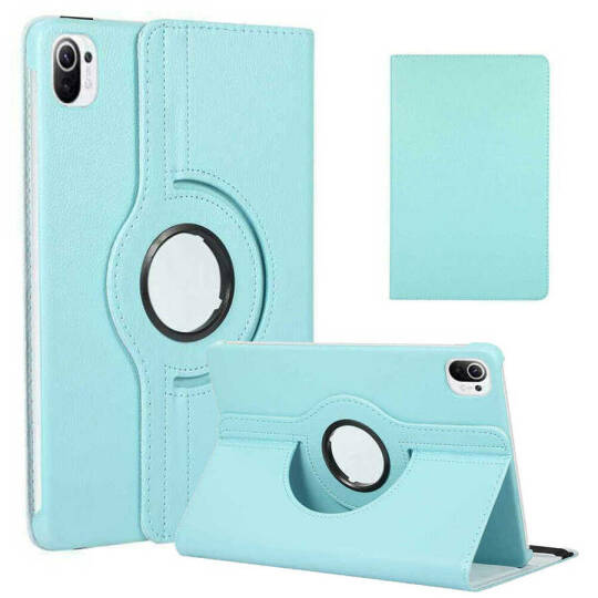 Xiaomi Mi Pad 5 Zore Dönebilen Standlı Kılıf Mavi