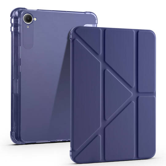 Xiaomi Redmi K Pad Kılıf Zore Tri Folding Kalem Bölmeli Standlı Kılıf Lacivert