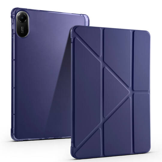 Xiaomi Redmi Pad 2 Kılıf Zore Tri Folding Kalem Bölmeli Standlı Kılıf Lacivert